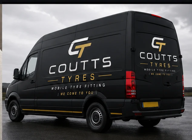 Coutts Tyres branded mobile fitting van